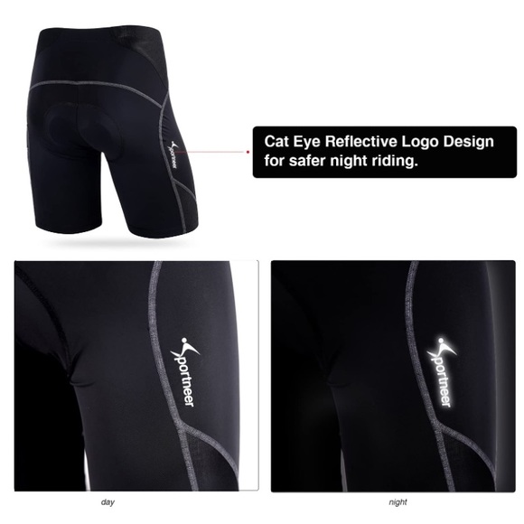 NWOT- Sportneer, Padded Bike Shorts for Men - Picture 5 of 7